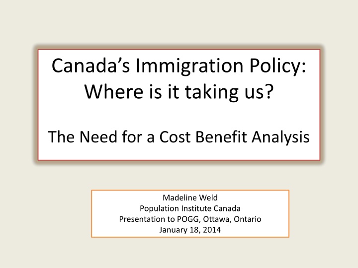 canada s immigration policy where is it taking us