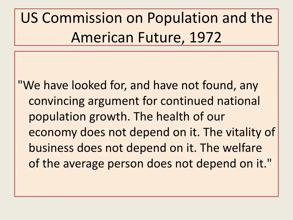 us commission on population and the american