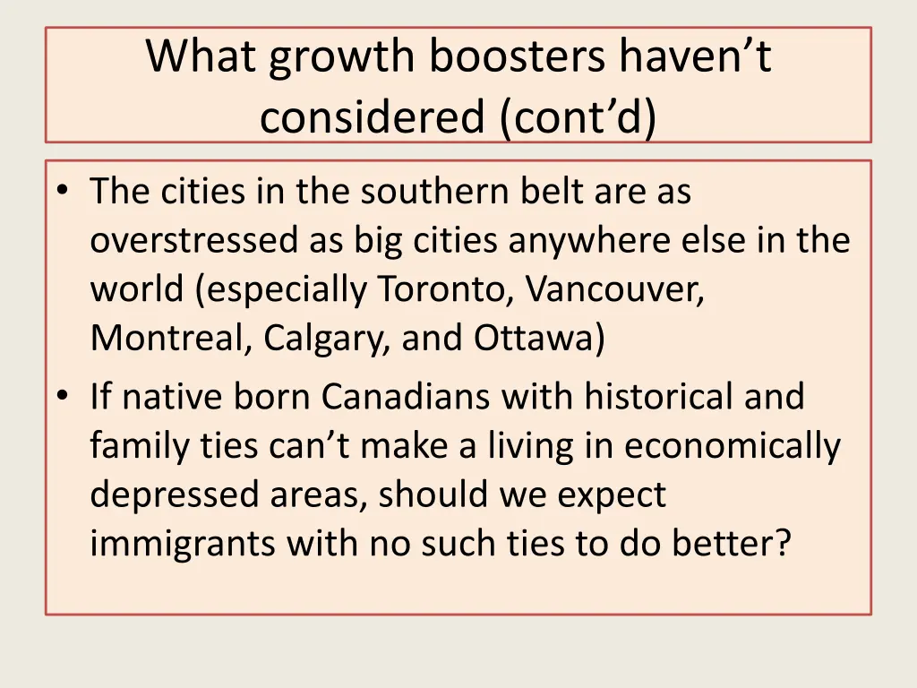 what growth boosters haven t considered cont d