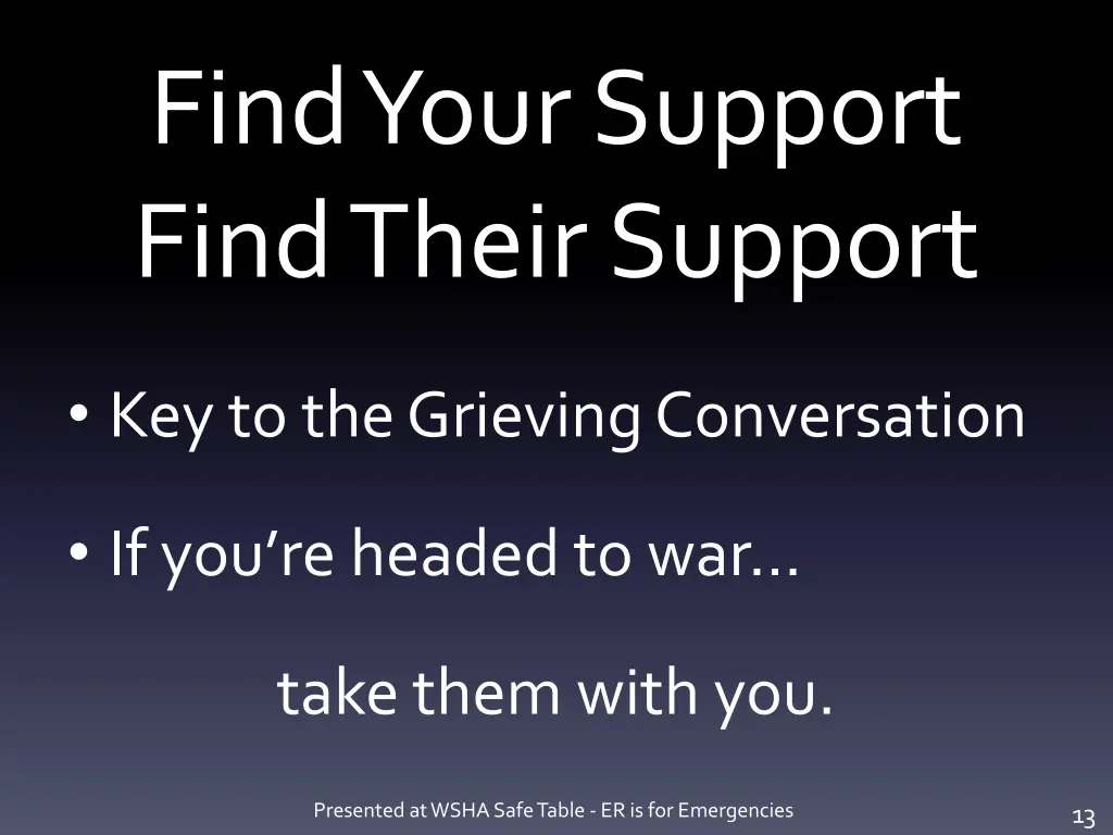 find your support find their support