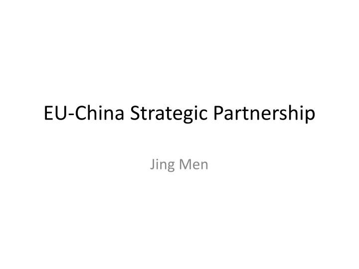 eu china strategic partnership