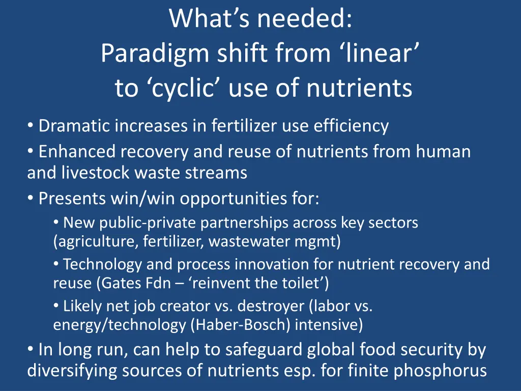 what s needed paradigm shift from linear