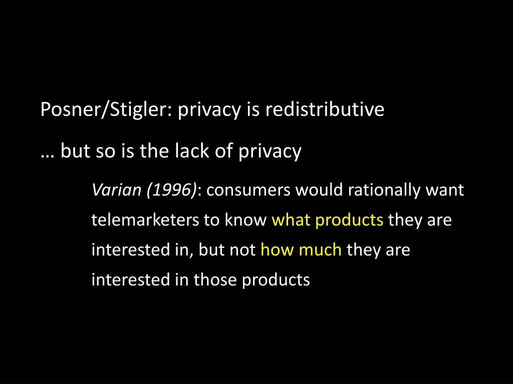 posner stigler privacy is redistributive