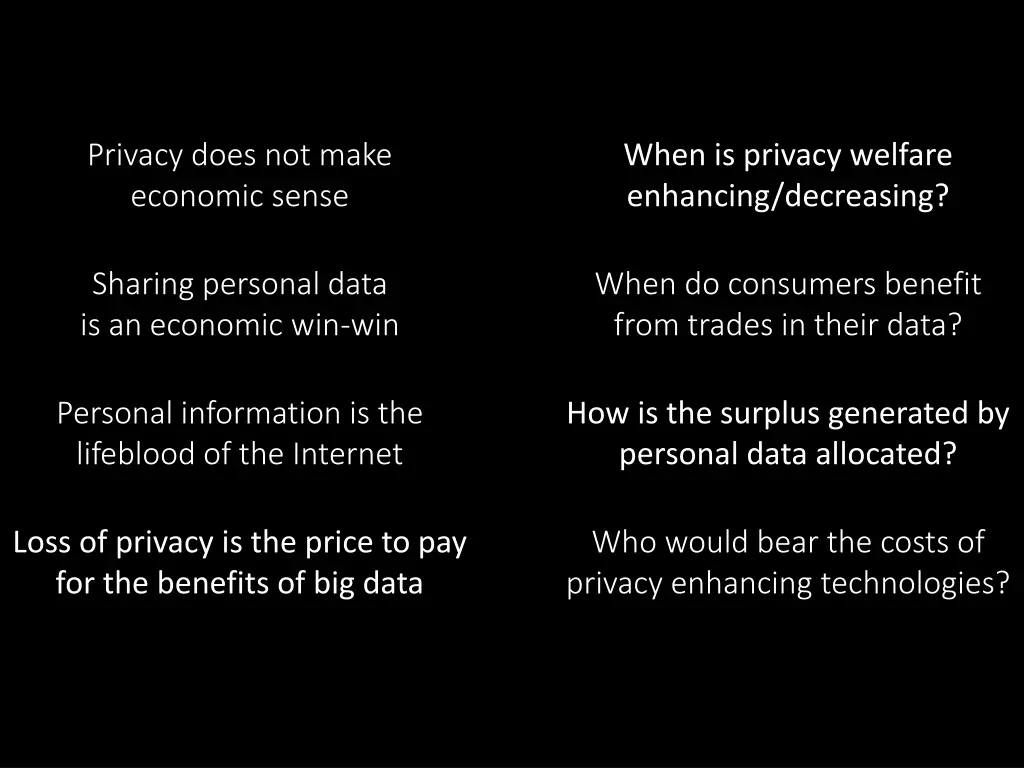 privacy does not make economic sense 6