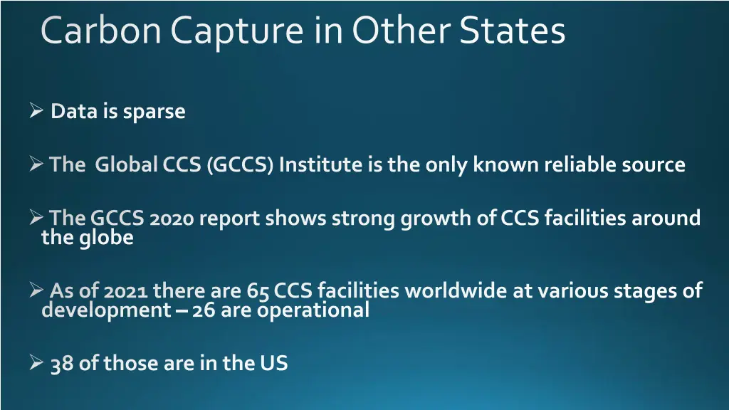 carbon capture in other states