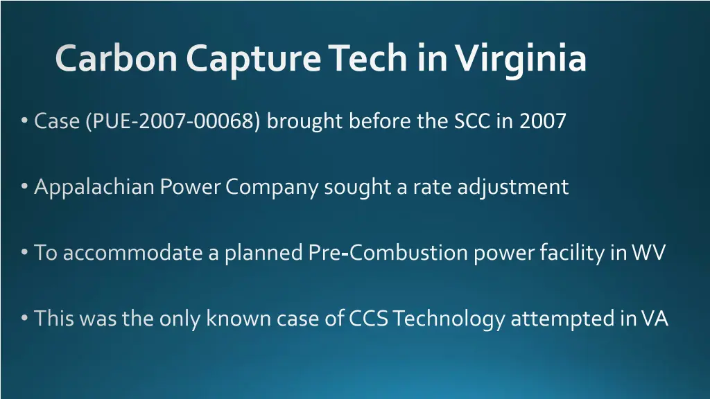 carbon capture tech in virginia