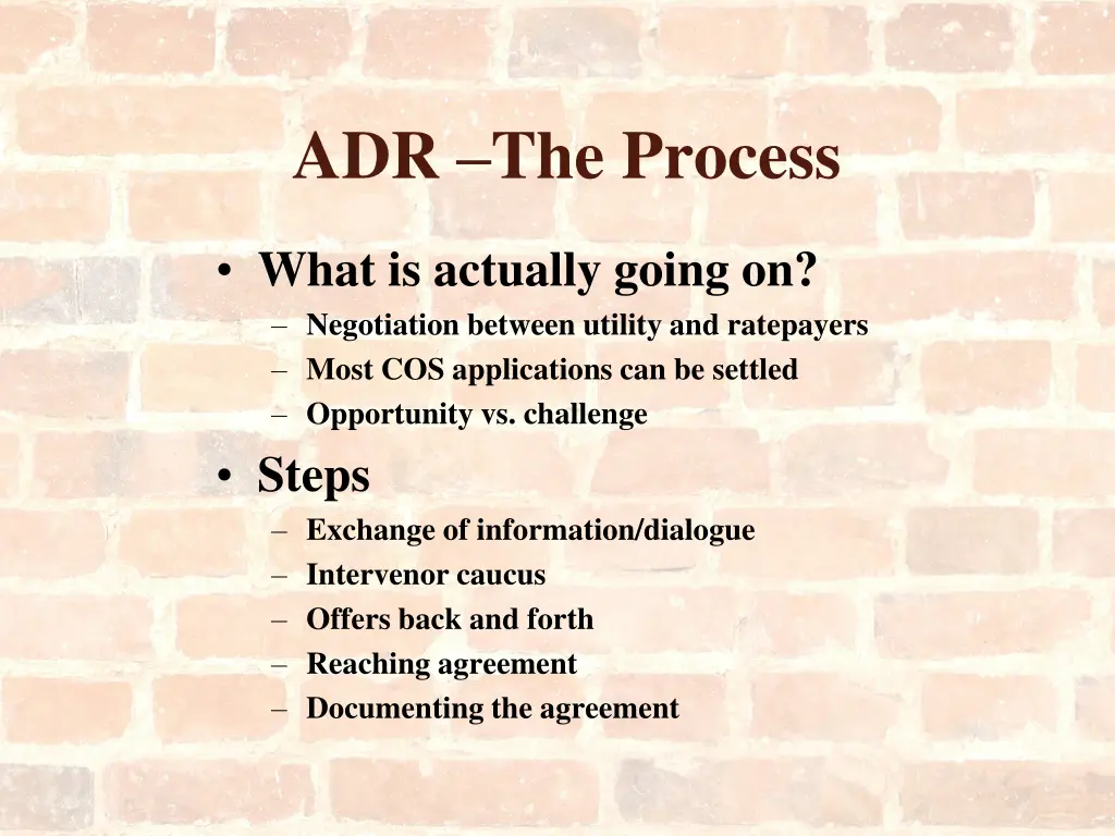 adr the process