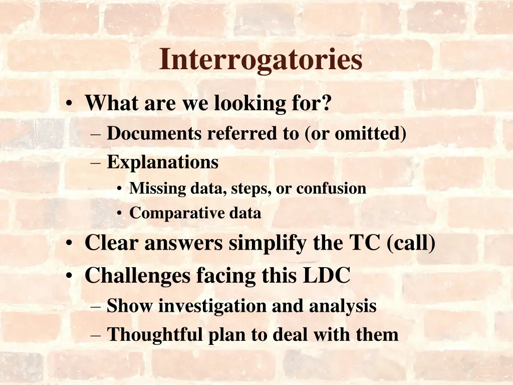 interrogatories