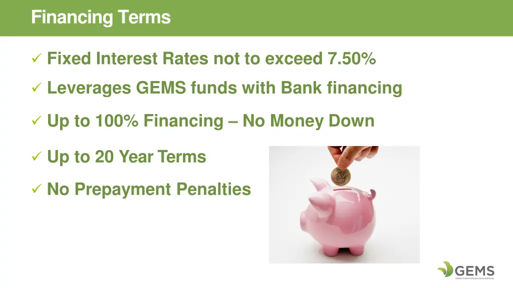 financing terms