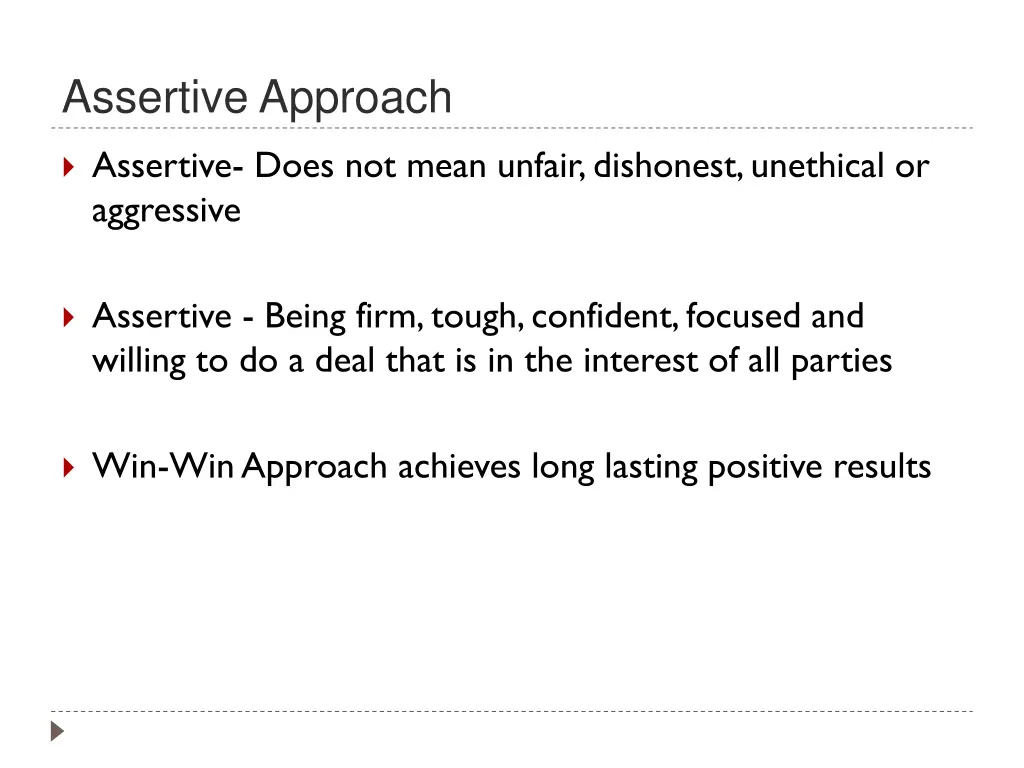 assertive approach