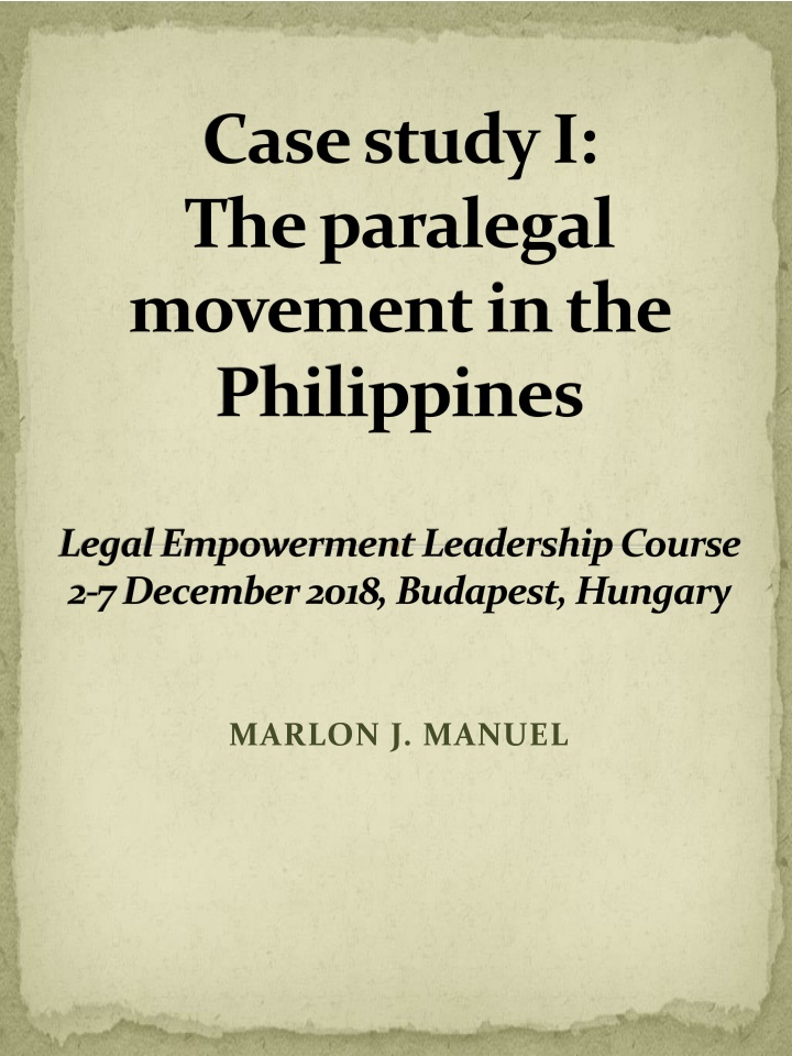 case study i the paralegal movement