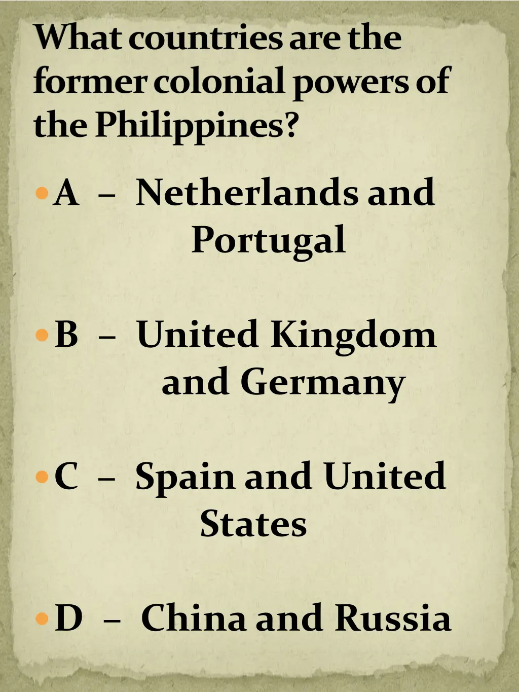 what countries are the former colonial powers