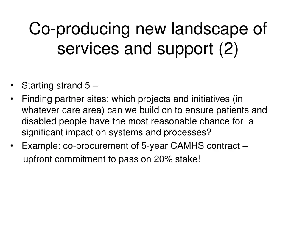 co producing new landscape of services 1