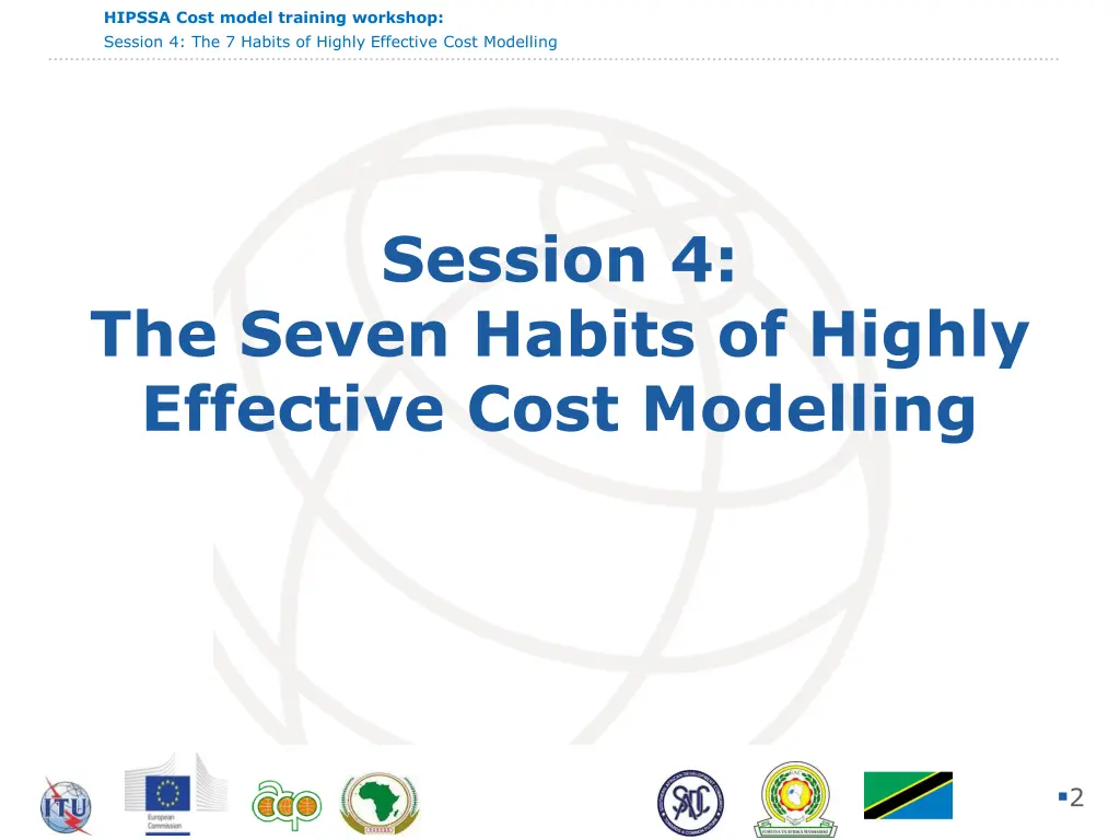 hipssa cost model training workshop session 1