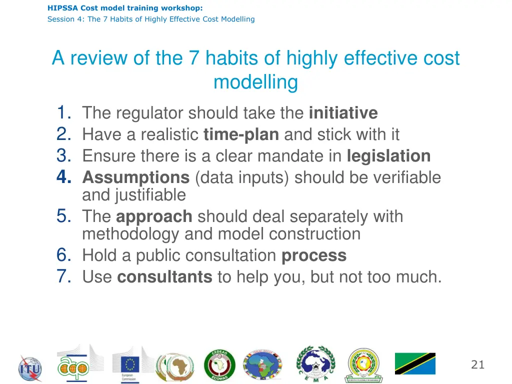 hipssa cost model training workshop session 20