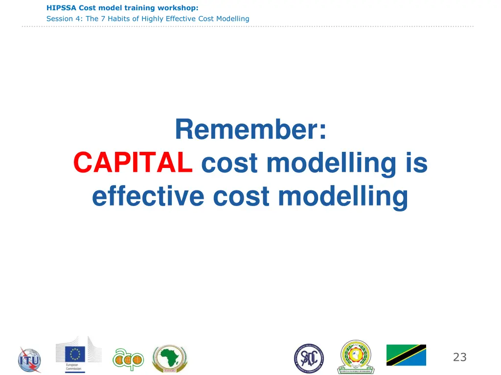 hipssa cost model training workshop session 22