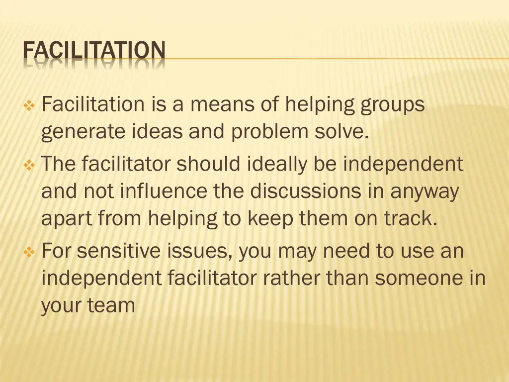 facilitation