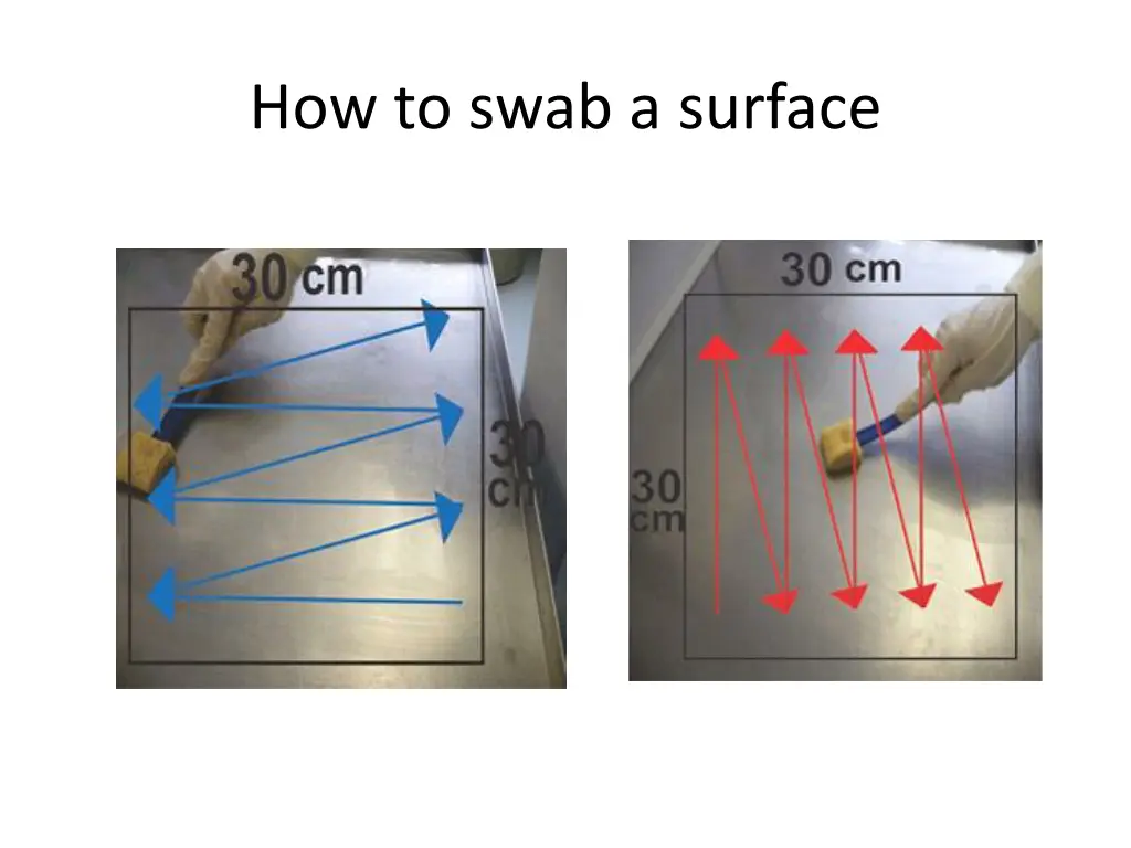 how to swab a surface