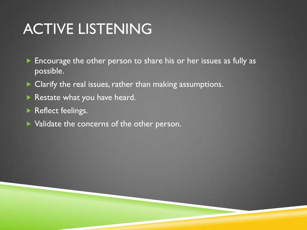 active listening