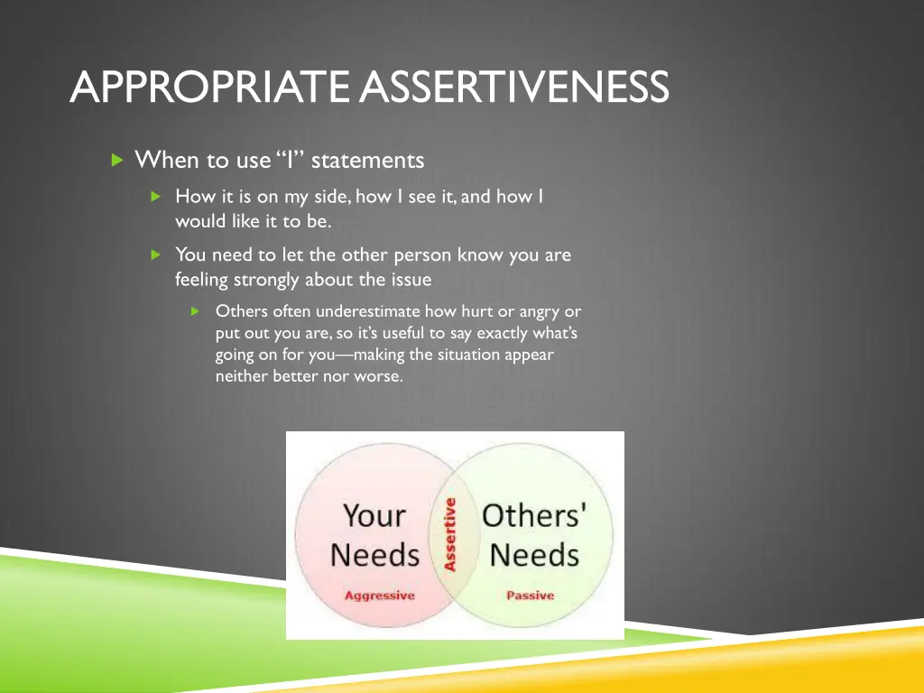 appropriate assertiveness