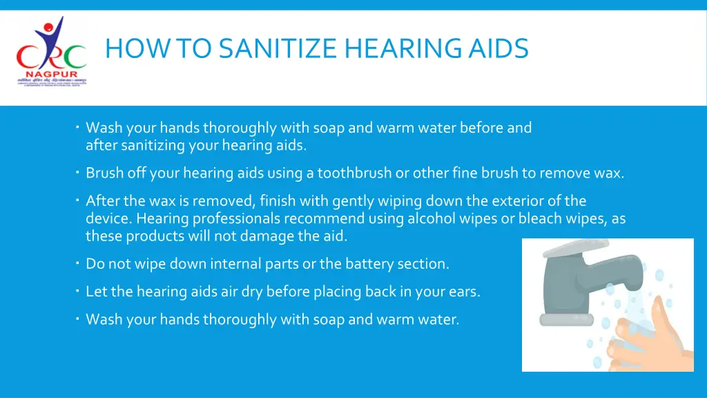 how to sanitize hearing aids