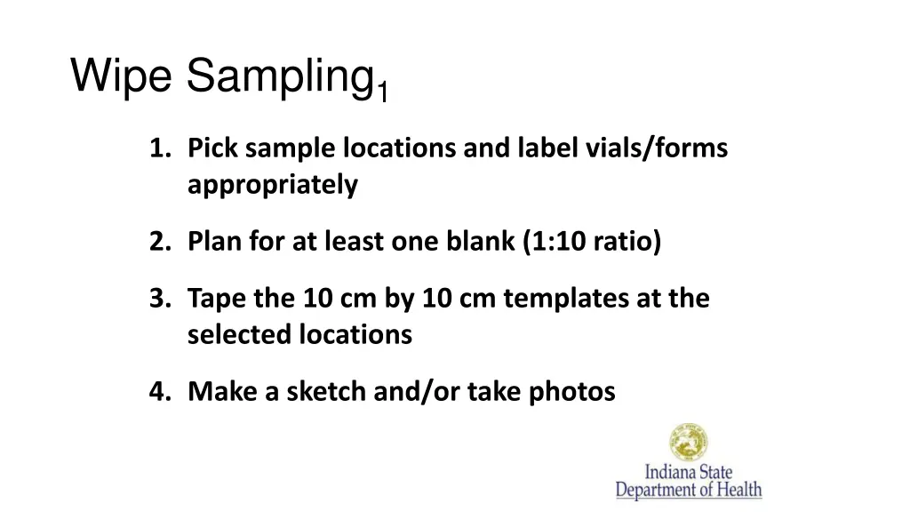 wipe sampling 1