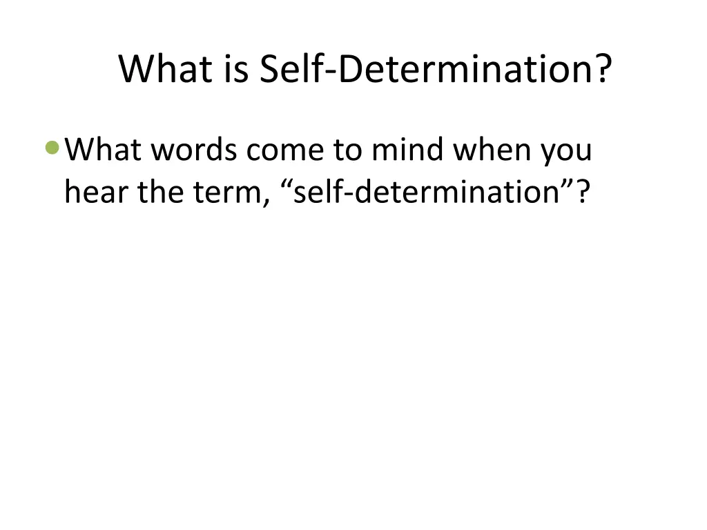 what is self determination