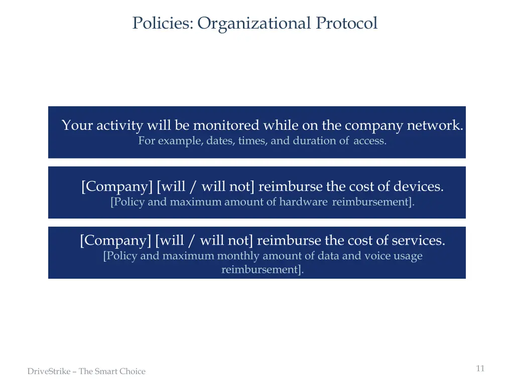 policies organizational protocol