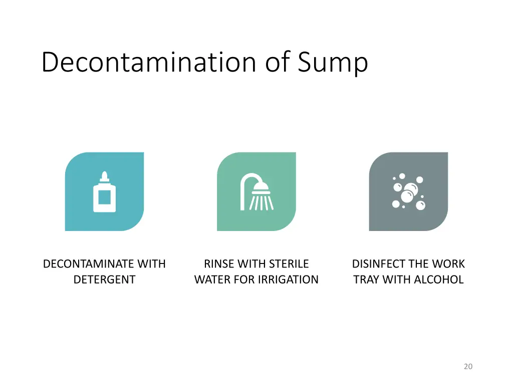 decontamination of sump 2