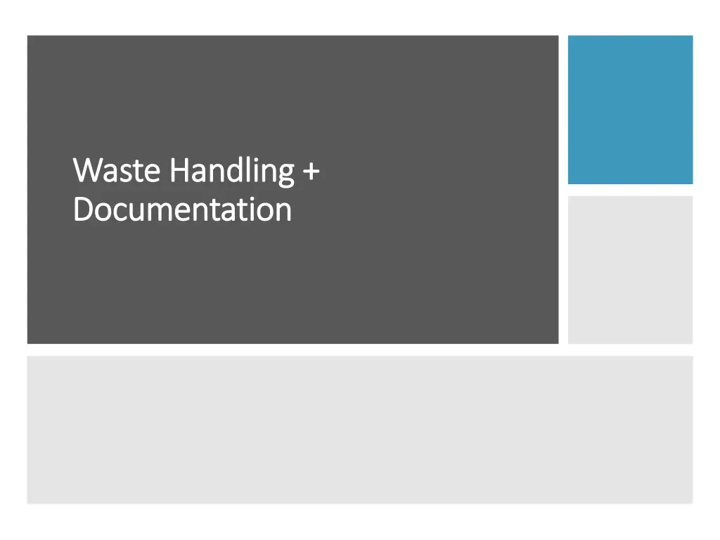 waste handling waste handling documentation