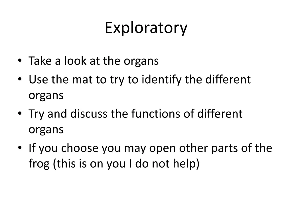 exploratory