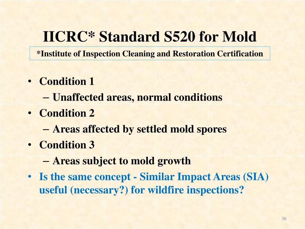 iicrc standard s520 for mold institute