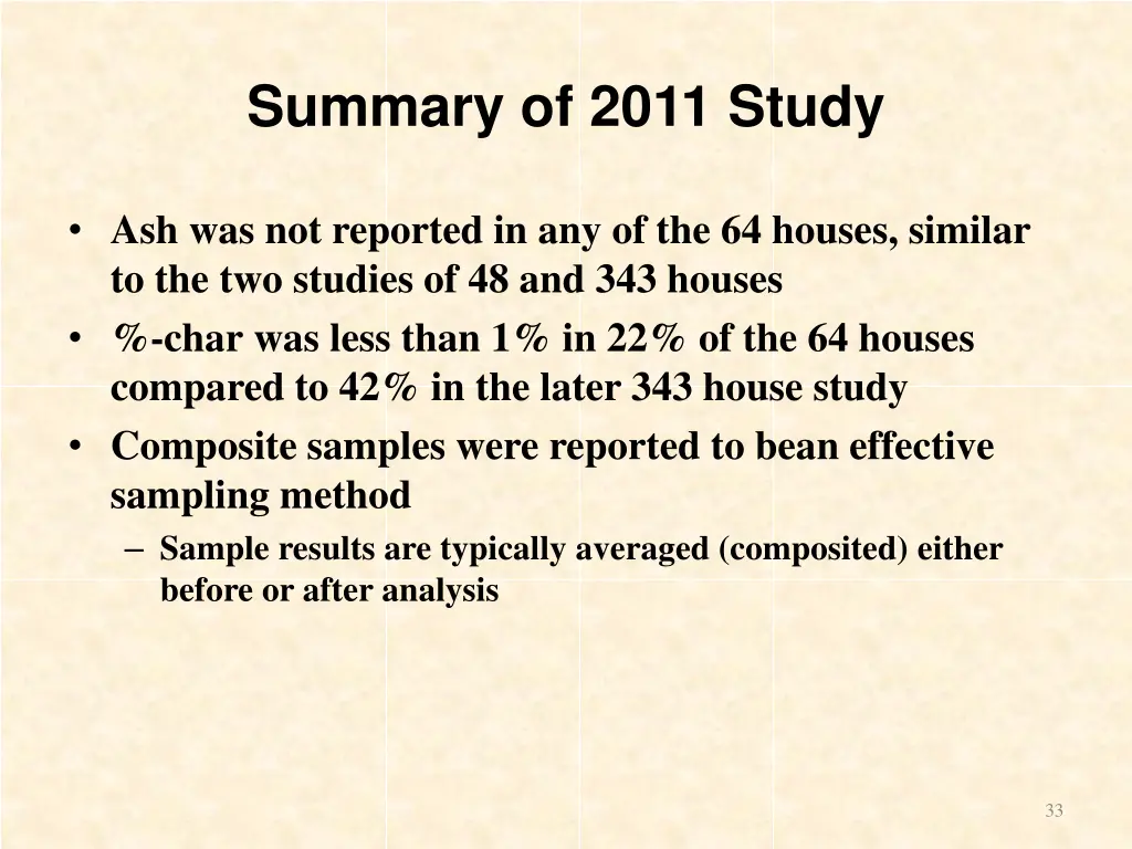 summary of 2011 study