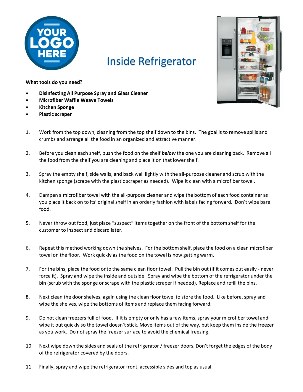 inside refrigerator