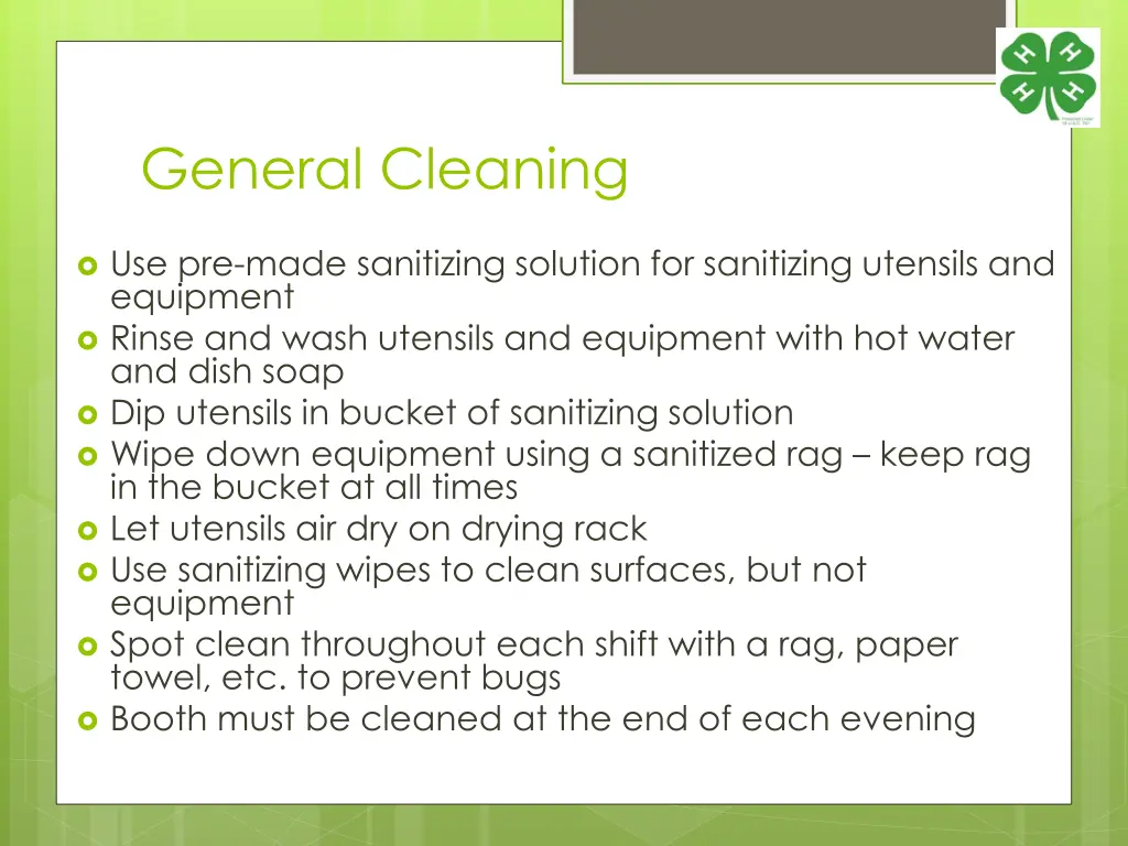 general cleaning