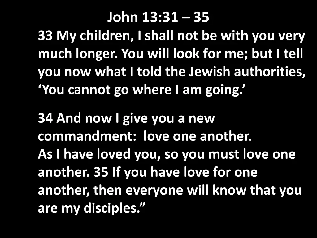 john 13 31 35 1