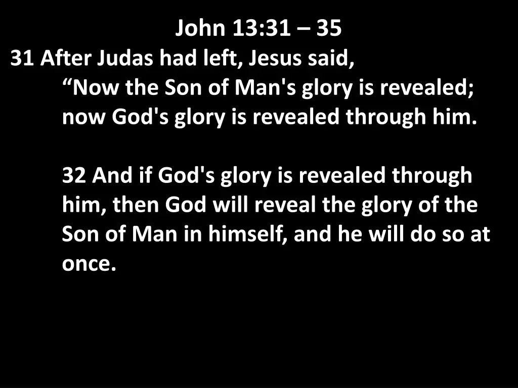 john 13 31 35