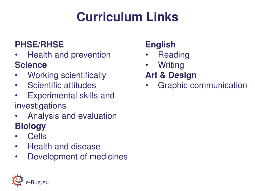 curriculum links