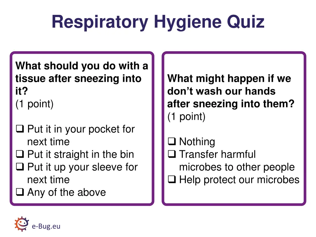 respiratory hygiene quiz 2