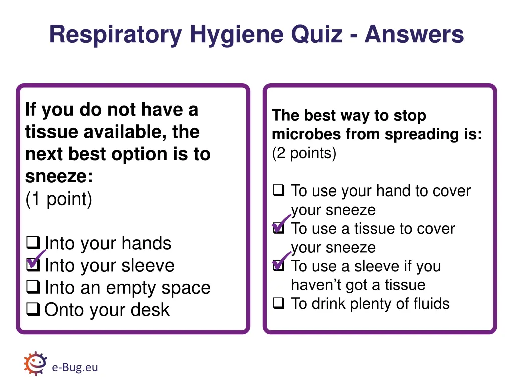 respiratory hygiene quiz answers 1