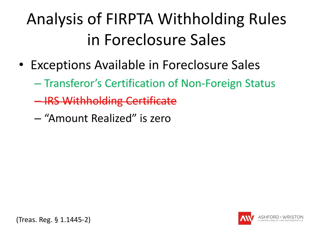 analysis of firpta withholding rules 3