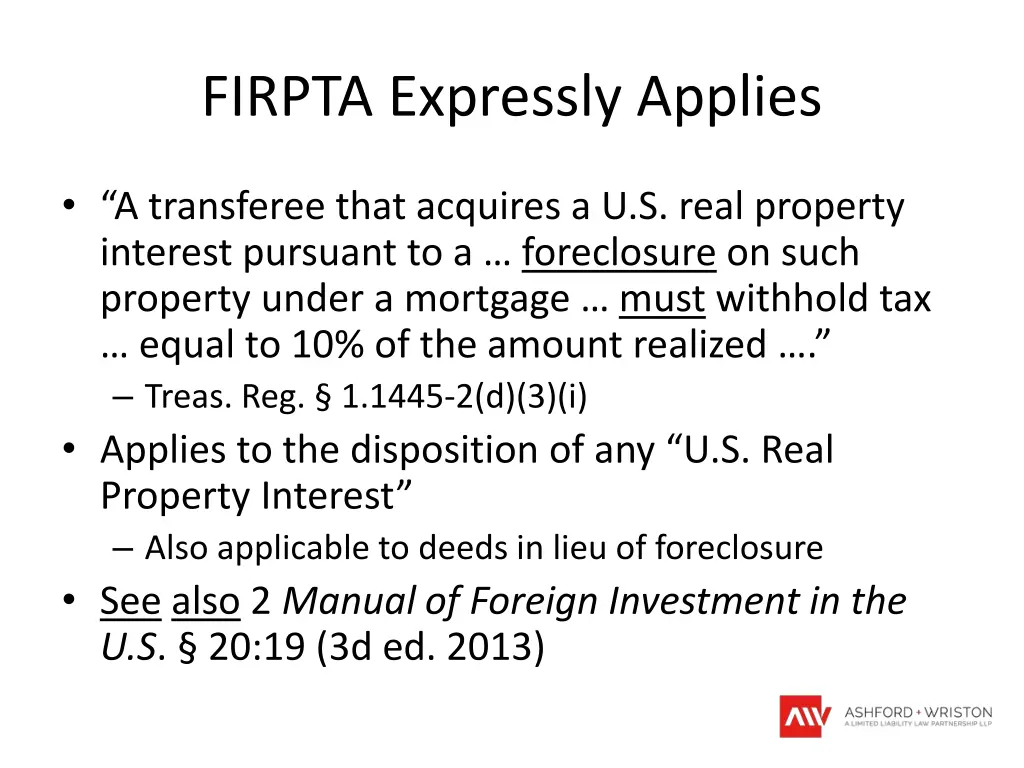 firpta expressly applies