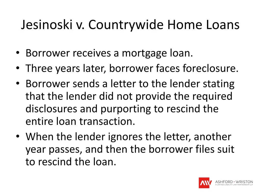 jesinoski v countrywide home loans