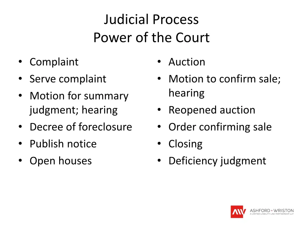 judicial process power of the court