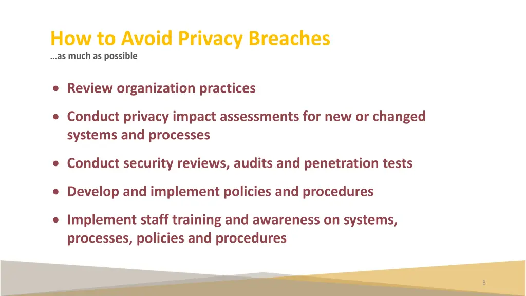 how to avoid privacy breaches as much as possible