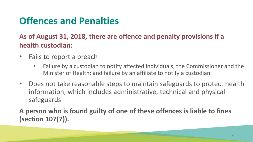 offences and penalties