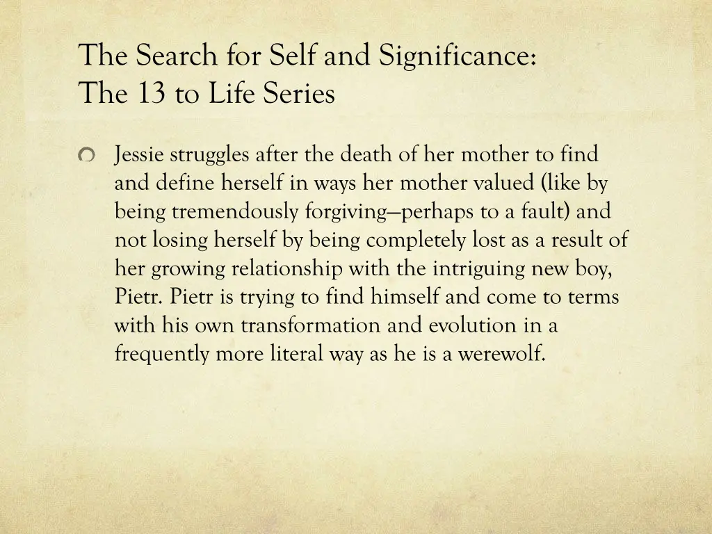 the search for self and significance 1