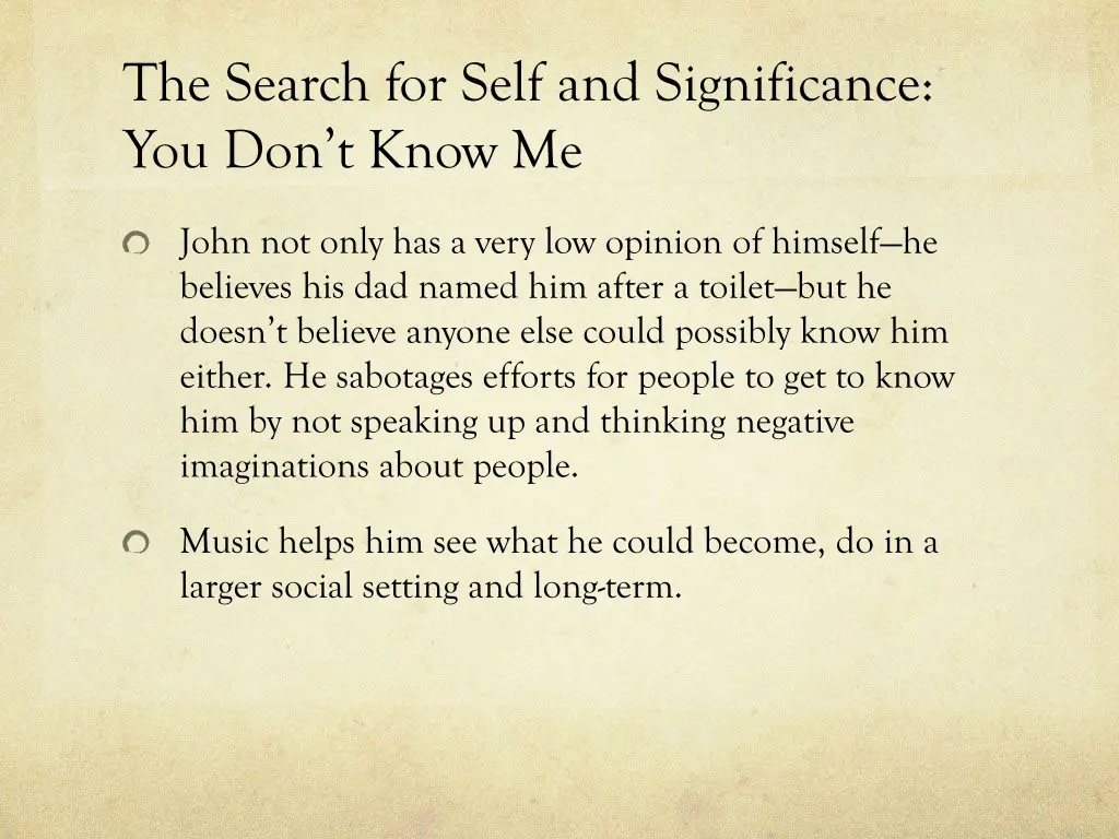 the search for self and significance