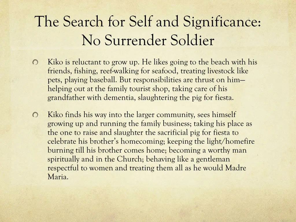 the search for self and significance no surrender