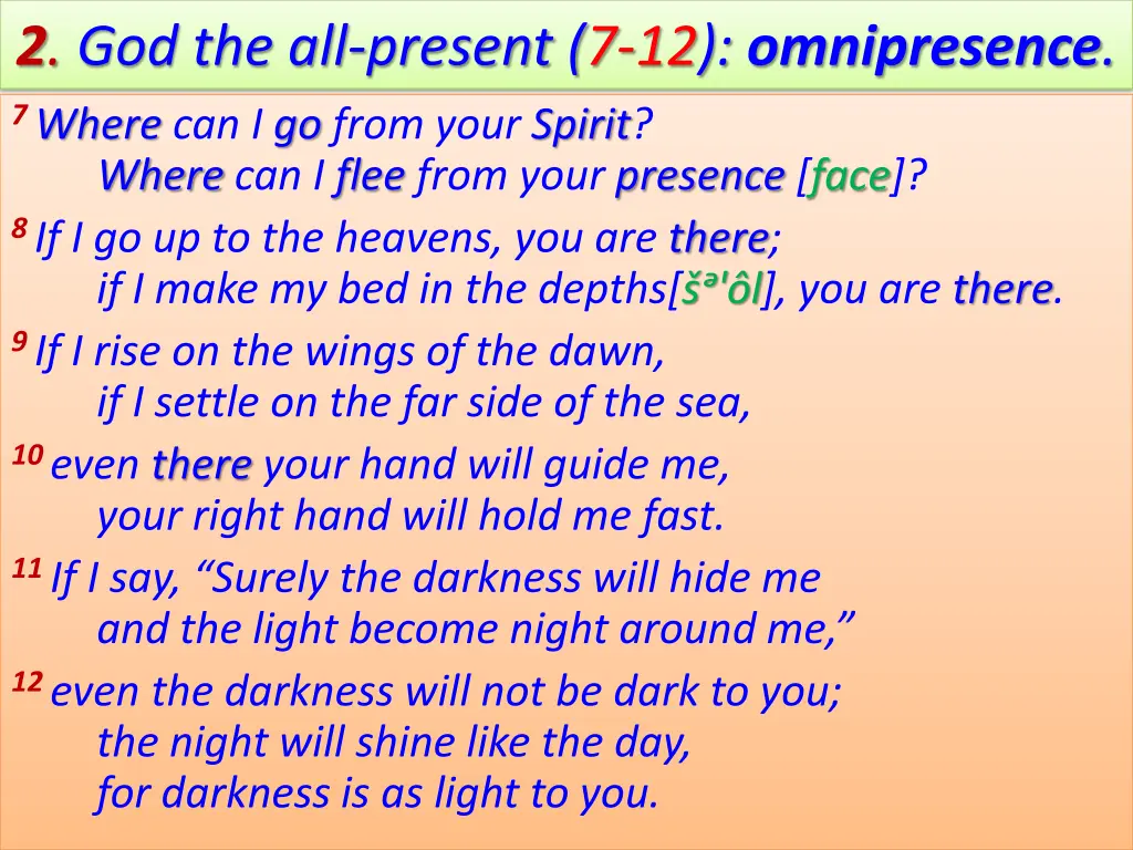 2 god the all present 7 12 omnipresence 1